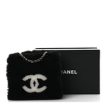 Muff Shearling Lambskin Bag Black Ecru