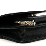 Caviar Quilted Business Affinity Clutch With Chain Black