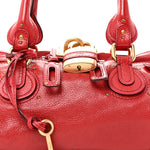 Calfskin Medium Paddington Satchel Red