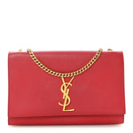 Grain De Poudre Medium Monogram Kate Satchel Red