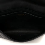 Lambskin Quilted Clutch With Chain Flap Black