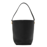 Grained Calfskin Small N/S Hook Tote Black