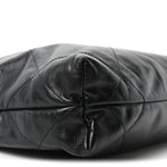 Shiny Calfskin Quilted Small Chanel 22 Black