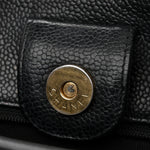 Caviar Quilted Petit Shopping Tote PST Black