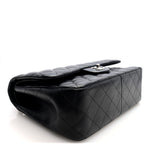 Lambskin Quilted Jumbo Double Flap Black