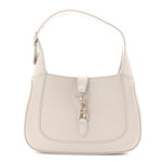 Ancora Calfskin Web Small Jackie Shoulder Bag Light Grey
