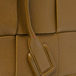 Grained Calfskin Maxi Intrecciato Small Arco Moutarde