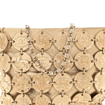 Metallic Calfskin Medallion Shoulder Bag Gold