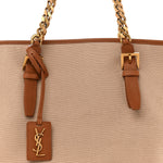 Canvas Calfskin Lauren Panier Tote Desert Dust