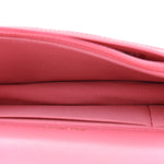 Lambskin Quilted Pillow Crush Flap Phone Holder With Chain Pink