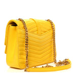 Lambskin Matelasse Chevron Monogram Small Sulpice Bag Mimosa