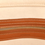 Canvas Calfskin Horizontal Cabas Natural Tan