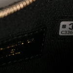Velvet Crystal Quilted Chain Hobo Black