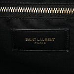 Grain De Poudre Matelasse Chevron Large Monogram Satchel Black