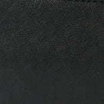 Lambskin Stitched Chocolate Bar Chain Fringe Hobo Black