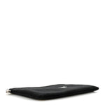 Linen Canvas Rive Gauche Zipped Pouch Black