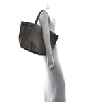 Soft Grained Calfskin Medium Belt Cabas Phantom  Grey