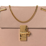 Grained Lambskin Drew Shoulder Bag Cement Pink
