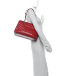 Caviar Quilted Grand Shopping Tote GST Red