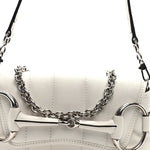 Nappa Vertical Matelasse Small Maxi Horsebit Chain Shoulder Bag Great White