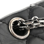 Aged Calfskin Quilted 2.55 Reissue 227 Flap Black