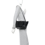 Vitello Small Rockstud Double Handle Tote Black