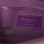 Patent Cannage Lady Dior Convertible Clutch Purple