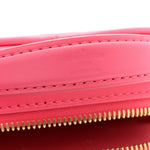Calfskin Embroidered Monogram Pop My Heart Bag Pouch Dragon Fruit Pink