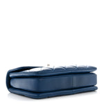 Lambskin Quilted Small Trendy CC Flap Dual Handle Bag Blue