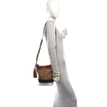 Canvas Mega Check Mini Ashby Tassel Crossbody Saddle Brown