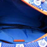 Jersey GG Monogram All Over Sporty Flap Backpack Blue Multicolor