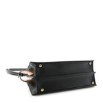 Vitello Seta Shiny Nappa Medium Peekaboo I SEE U Satchel Black Light Rose