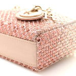 Satin Crystal Sequins Embroidered Micro Lady D-Joy Pink