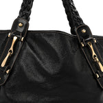 Patent Medium Pelham Shoulder Bag Black