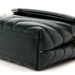 Calfskin Y Quilted Monogram Toy Loulou Crossbody Bag Deep Green