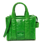 Shiny Crinkled Calfskin Mini The Tote Bag Fern Green