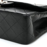 Lambskin Quilted Small Double Flap Black