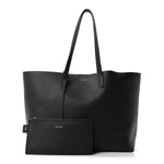 Calfskin Large Shopping Tote Black