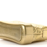 Metallic Aged Calfskin Quilted Small Gabrielle Hobo Gold