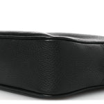 Pebbled Calfskin Small Soho Disco Bag Black