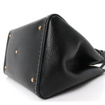 Soft Grainy Calfskin Alltime Medium Handbag Black