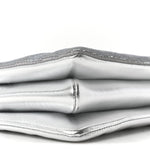 Satin Sequin Embroidered Monogram Coussin BB Silver