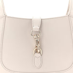 Ancora Calfskin Web Small Jackie Shoulder Bag Light Grey