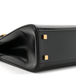Smooth Calfskin Manhattan Top Handle Black