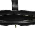 Calfskin Mini Moon Side Shoulder Bag Black