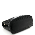 Calfskin Y Quilted Monogram Medium Loulou Chain Satchel Black