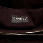 Snakeskin Glazed Calfskin Quilted Urban Mix Tote Black