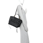 Grained Calfskin Mini Belt Bag Black