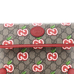 GG Supreme Monogram Apple Interlocking G Belt Bag Beige Multicolor Lobster Red