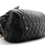 Calfskin Quilted Stam Black